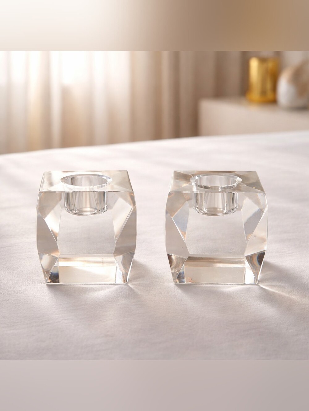 Rosenthal heavy cut crystal candle holder